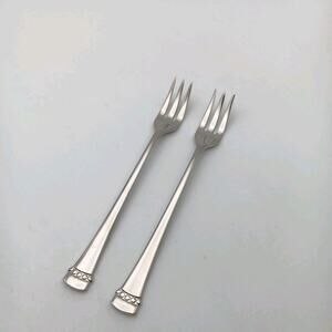 Gorham Pearl 2 Cocktail Forks 5 3/4" Stainless Flatware Vietnam NOS Rare